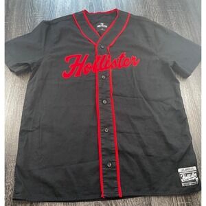 Hollister Baseball Button Down Shirt Mens Los Angeles Sportswear Large